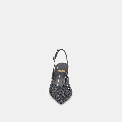 Dolce Vita GLORIA HEELS BLACK WOVEN