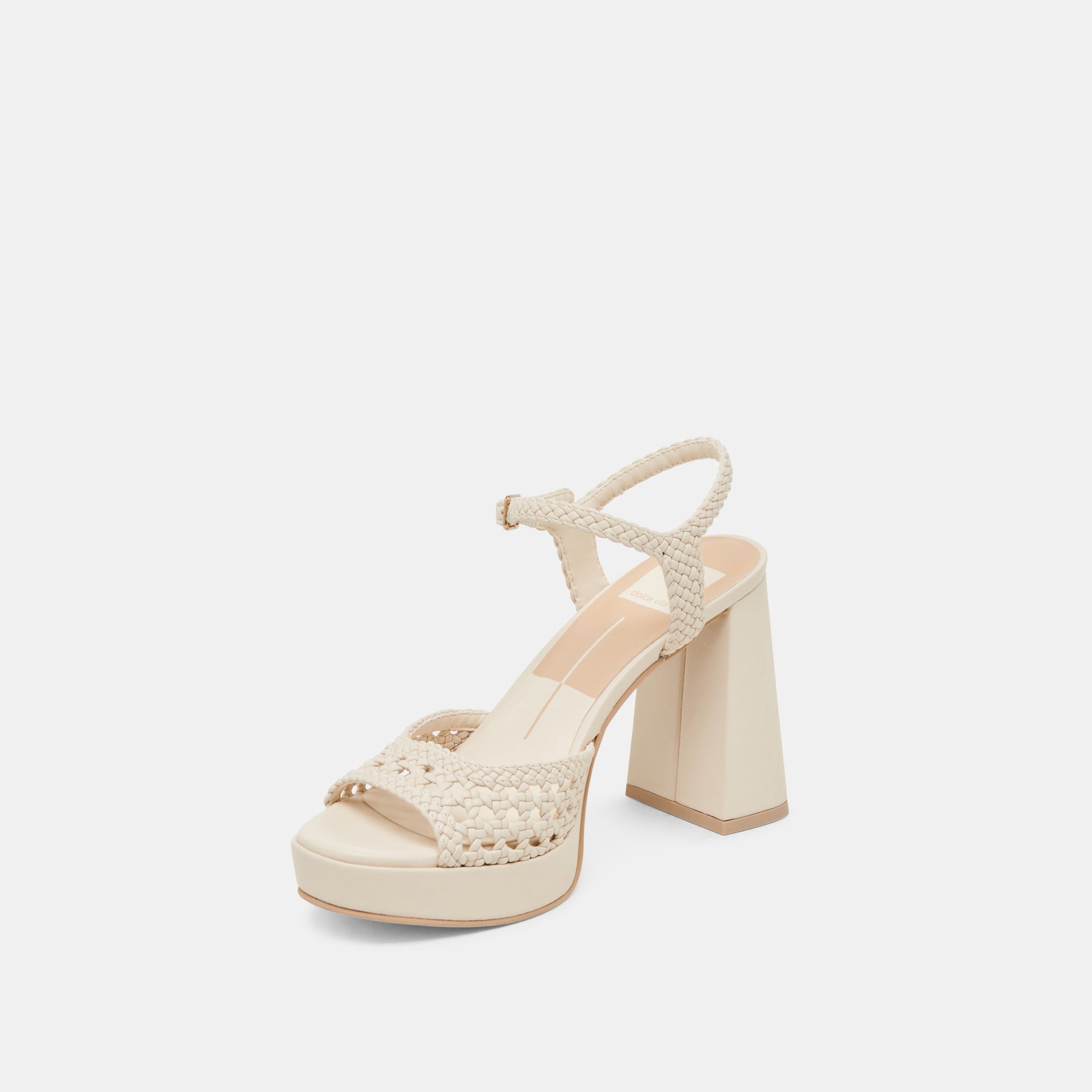 Dolce Vita PEYTEN WIDE HEELS CREME WOVEN STELLA