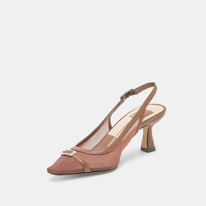Dolce Vita Lorine Espresso Mesh Heels