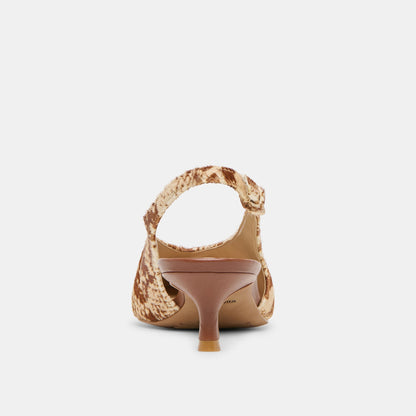 Dolce Vita Alenna Brown Snake Calf Hair Heels
