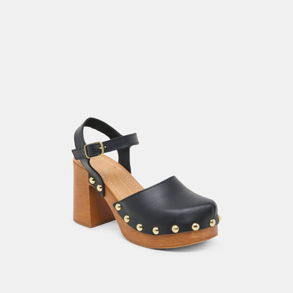 Dolce Vita CLOVER HEELS BLACK LEATHER