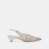 WHITE MULTI WOVEN LEATHER
