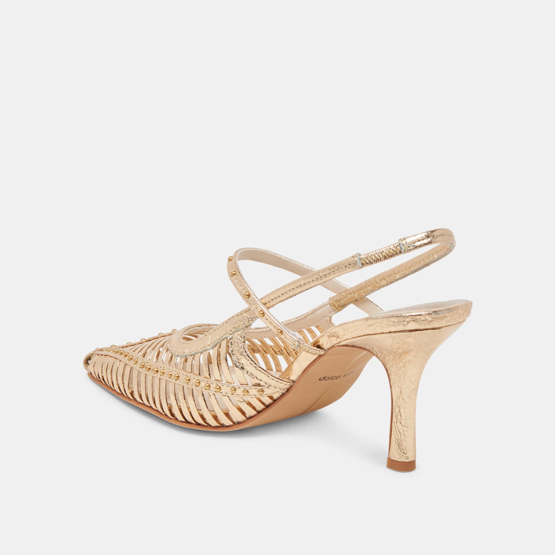 Dolce Vita HENSAL HEELS GOLD DISTRESSED LEATHER