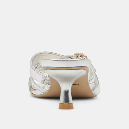 Dolce Vita BRYANT HEELS SILVER DISTRESSED LEATHER