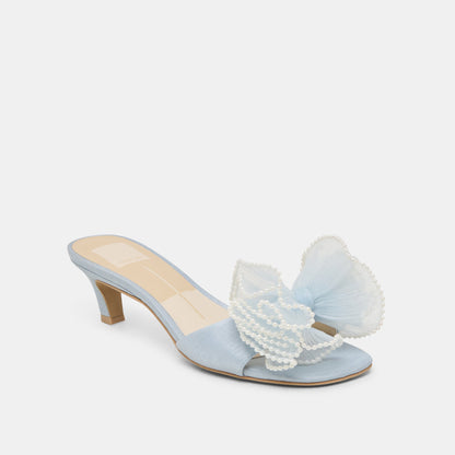 Dolce Vita NARITA PEARL HEELS LIGHT BLUE SATIN