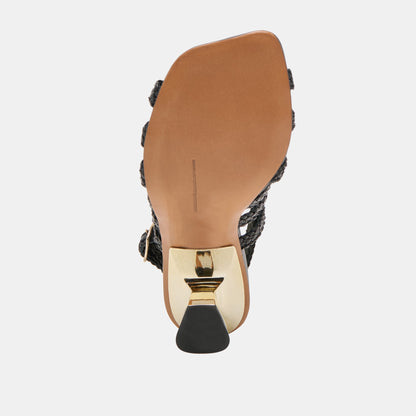 Dolce Vita SICILY HEELS BLACK WOVEN LEATHER