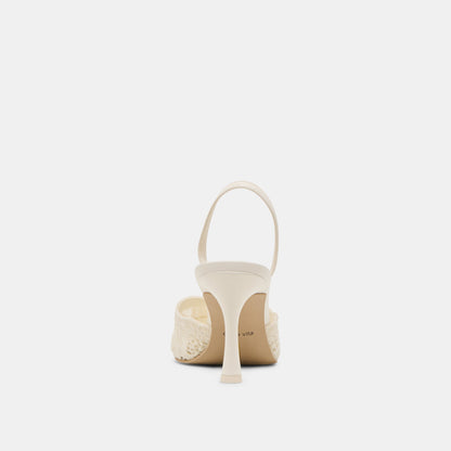 Dolce Vita LARRA HEELS WHITE CROCHET