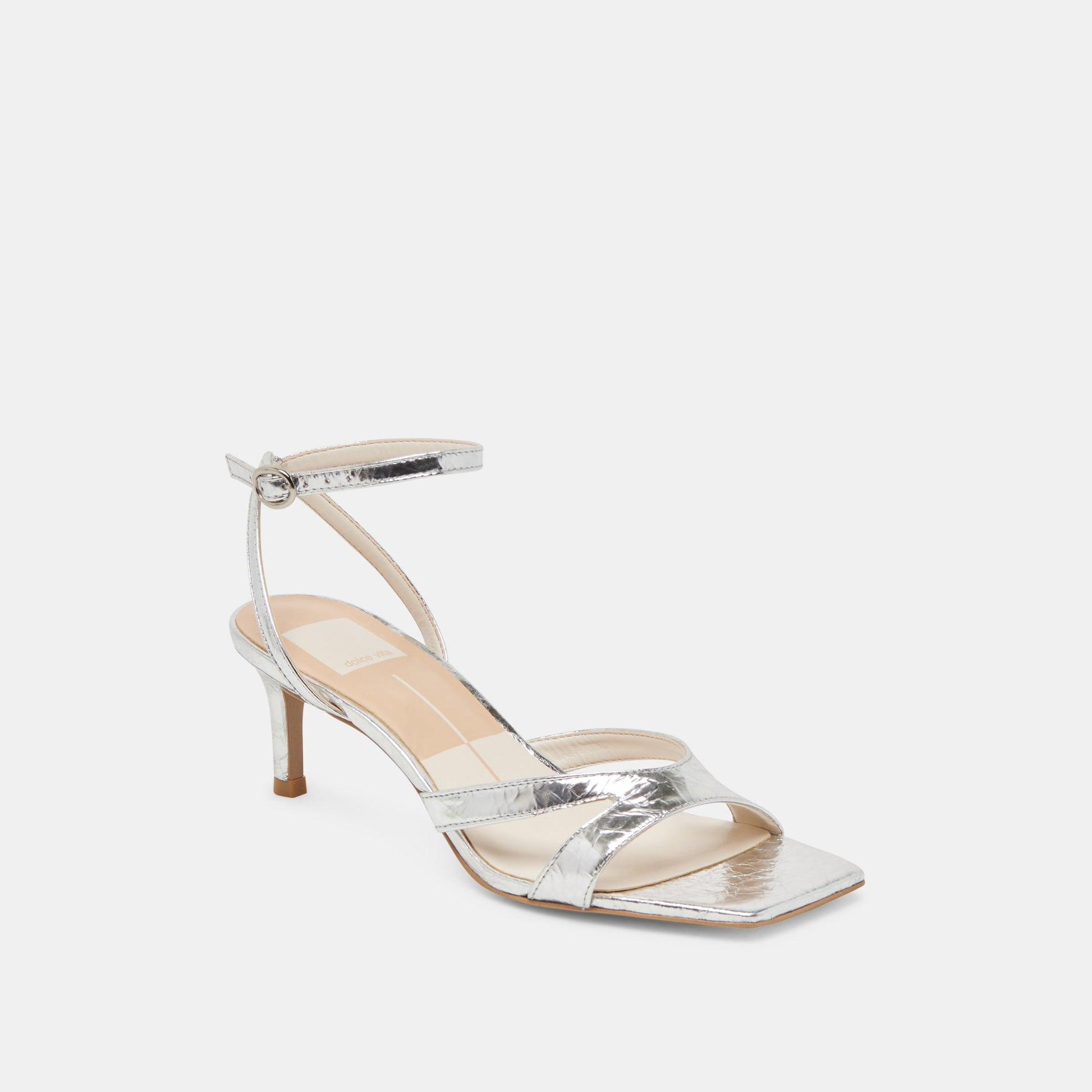 Dolce Vita BECKI HEELS SILVER DISTRESSED LEATHER