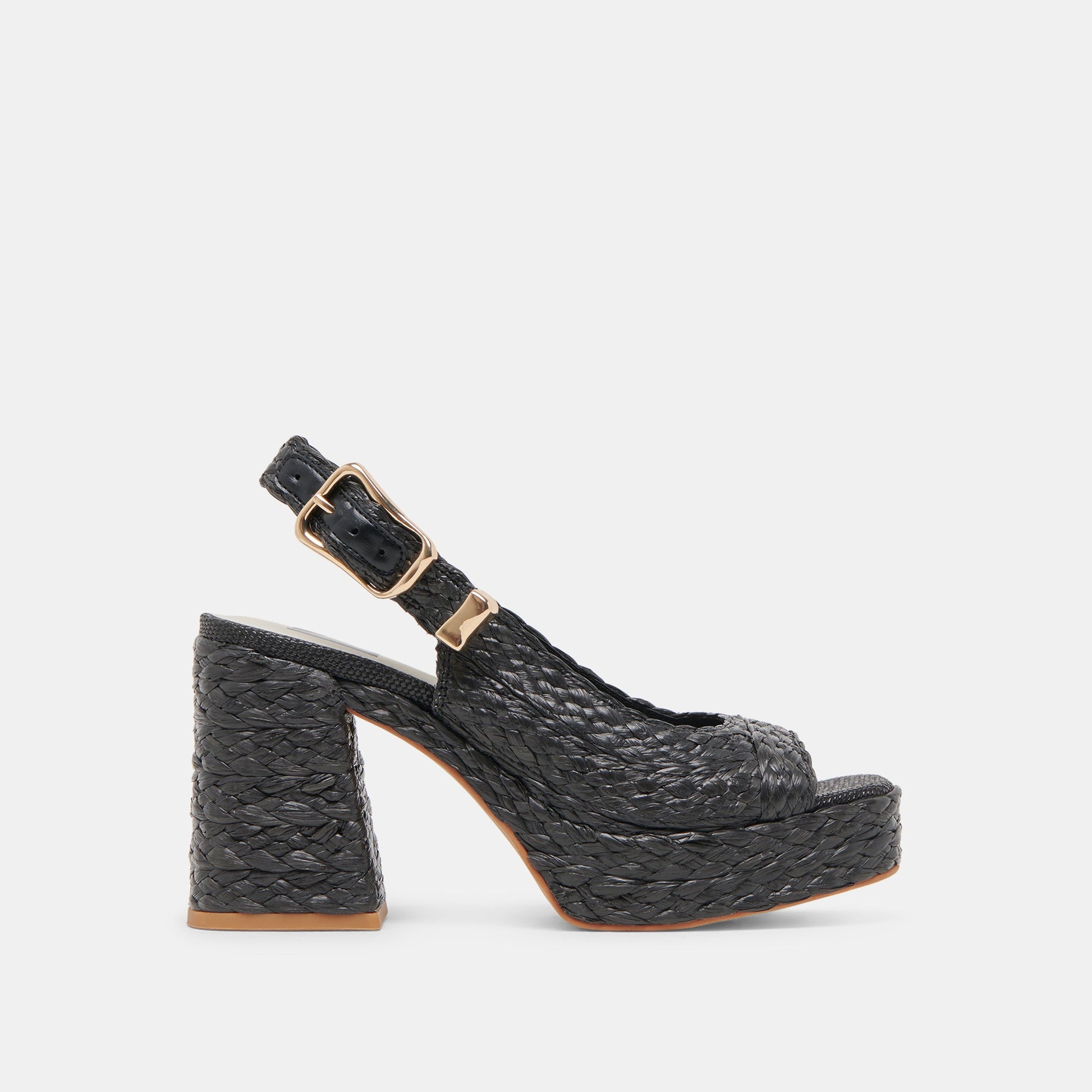 Dolce Vita FLORES HEELS ONYX RAFFIA