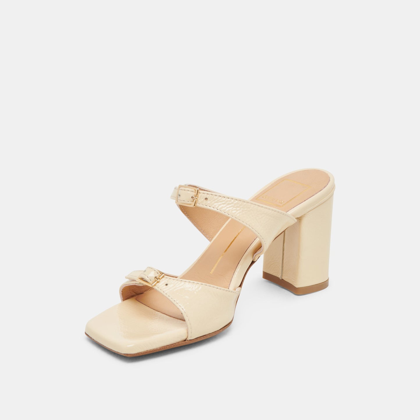 Dolce Vita SHANE HEELS LIGHT YELLOW CRINKLE PATENT
