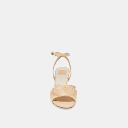 Dolce Vita LUNETE HEELS LT NATURAL WOVEN RAFFIA