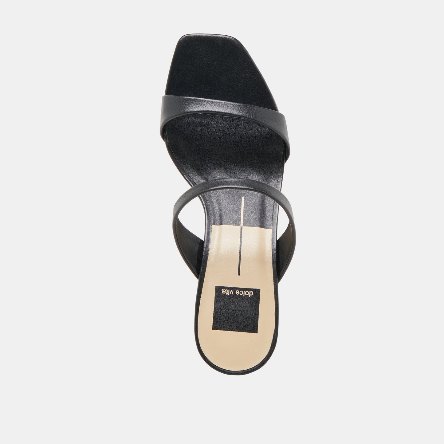 Dolce Vita Genora Wide Black Leather Heels