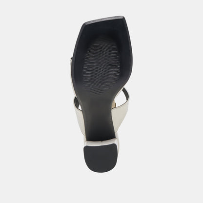 Dolce Vita SHANE HEELS OFF WHITE CRINKLE PATENT