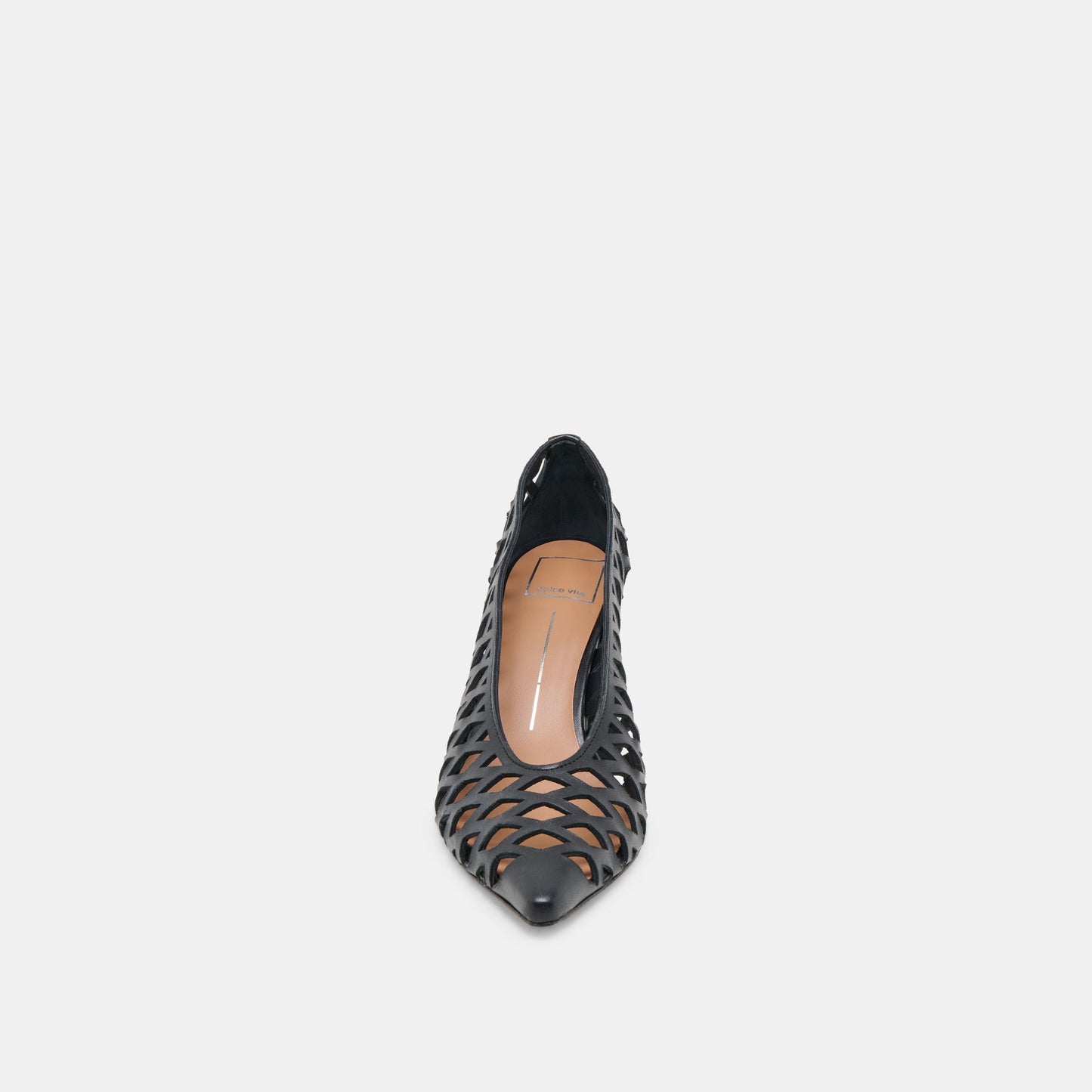 Dolce Vita Tanya Black Woven Leather Heels