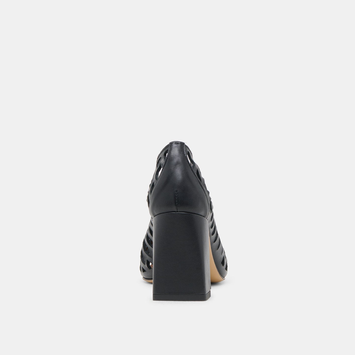 Dolce Vita Tanya Black Woven Leather Heels