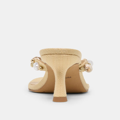 Dolce Vita Daksie Lt Natural Raffia Heels