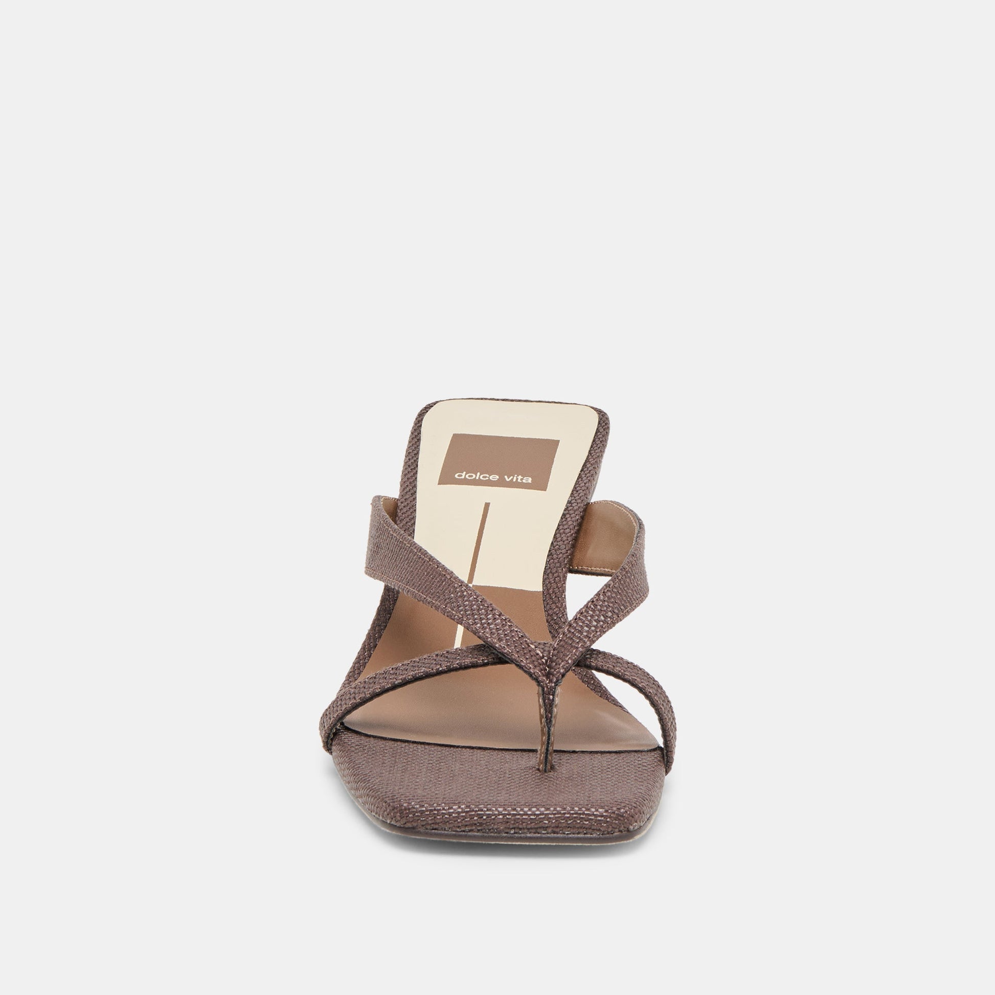 Dolce Vita Brevel Chocolate Raffia Heels