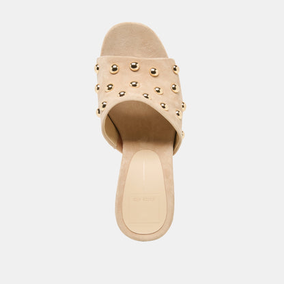 Dolce Vita Holta Stud Camel Suede Wedges
