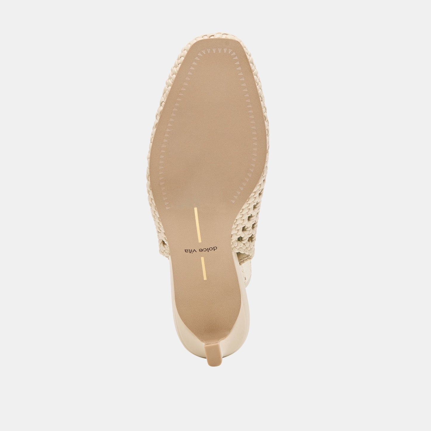 Dolce Vita Fawne Creme Woven Stella Heels