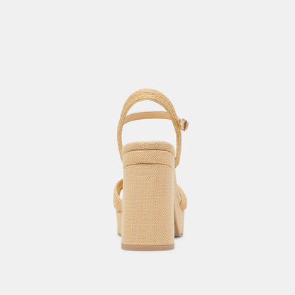 Dolce Vita TINAYA HEELS LT NATURAL RAFFIA