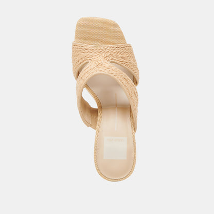 Dolce Vita Gitel Lt Natural Raffia Heels