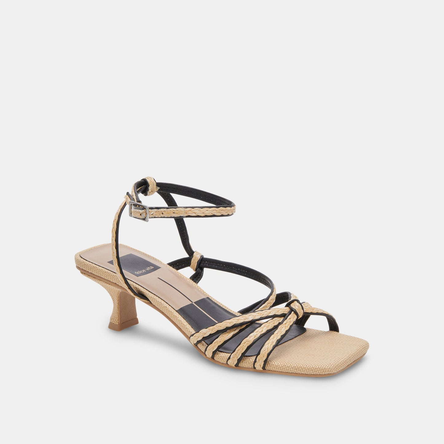 Dolce Vita BEV BRAID WIDE HEELS BLACK NATURAL JUTE