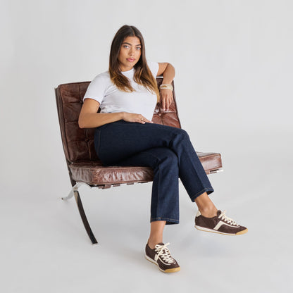 Dolce Vita Sariya Dk Brown Nylon Sneakers