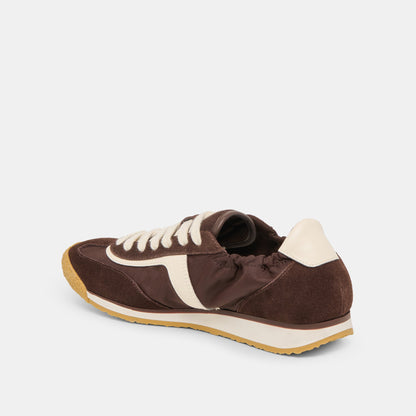Dolce Vita Sariya Dk Brown Nylon Sneakers