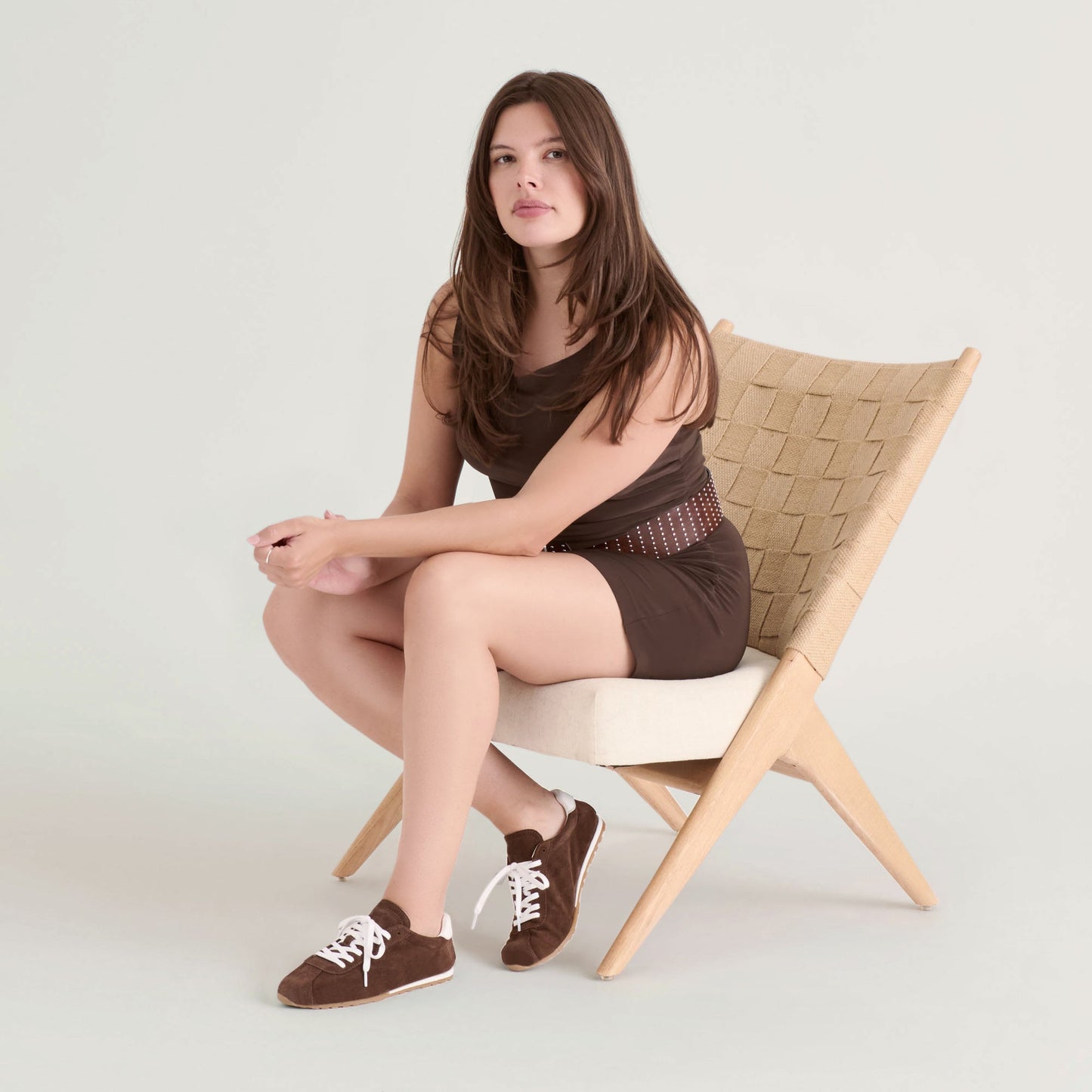 Dolce Vita Serina Dk Brown Suede Sneakers