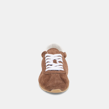Dolce Vita Serina Dk Brown Suede Sneakers