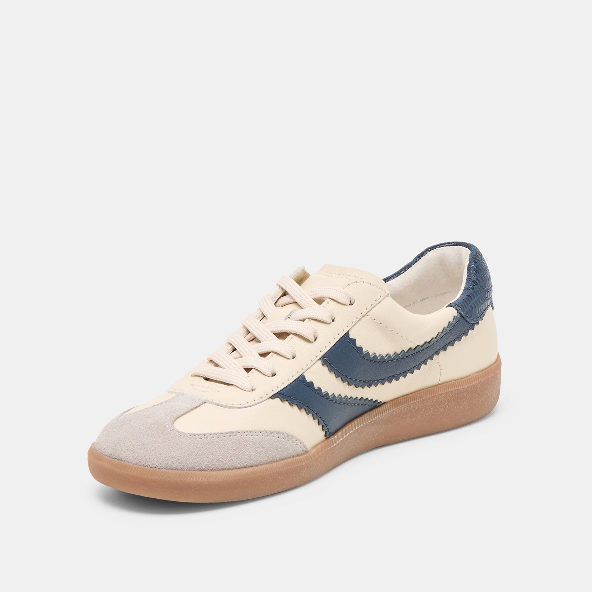 Dolce Vita Merit White Navy Leather Sneakers