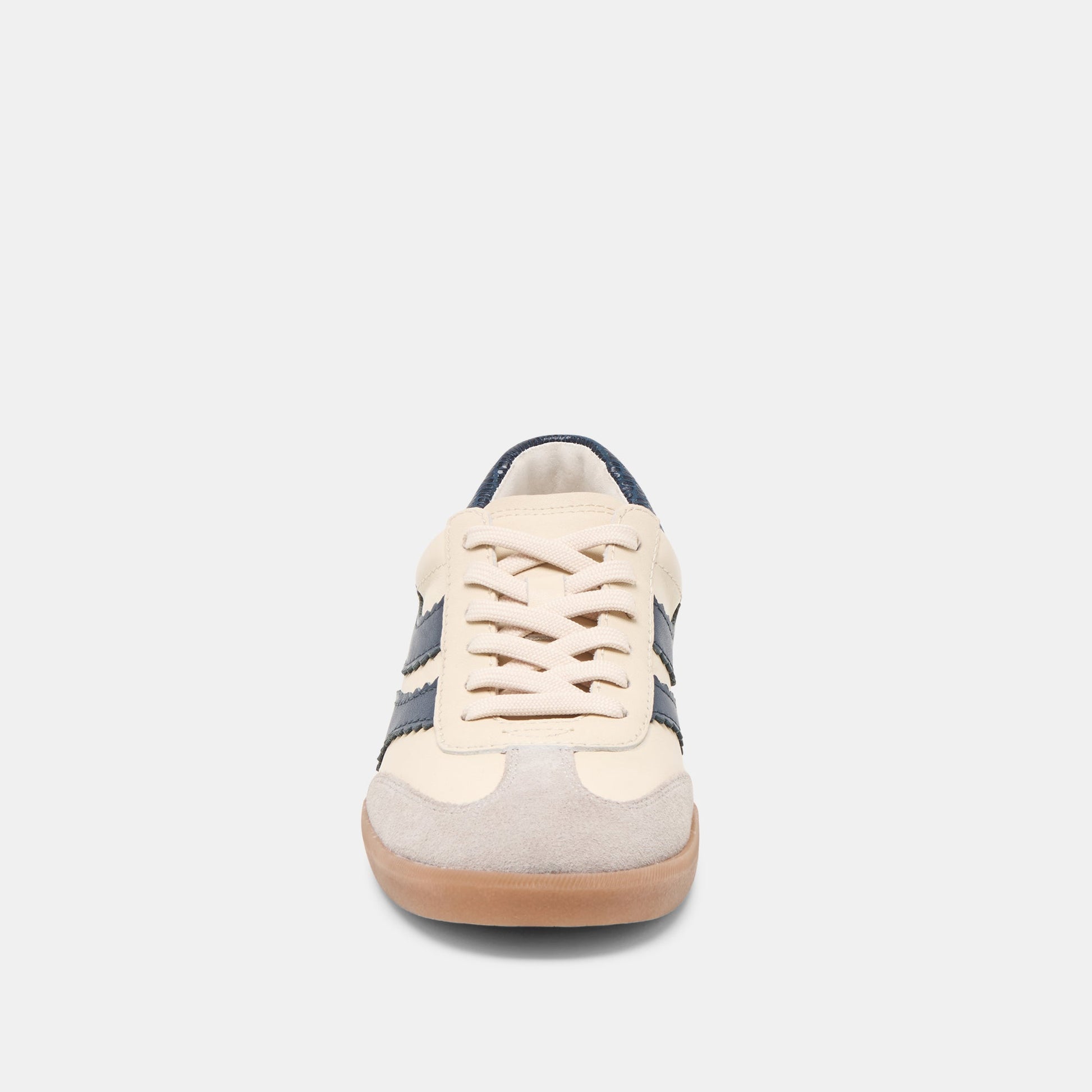Dolce Vita Merit White Navy Leather Sneakers