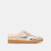 SILVER GOLD CRACKLED LEATHER