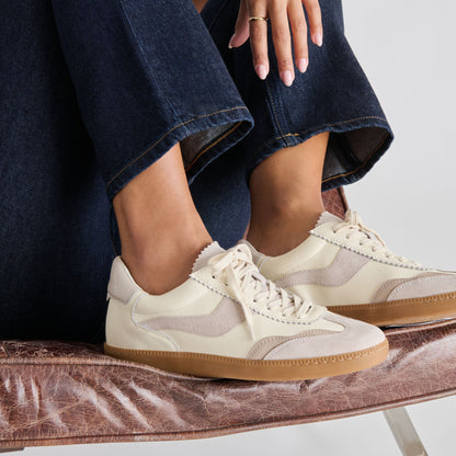 Dolce Vita Notice Grey White Leather Sneakers