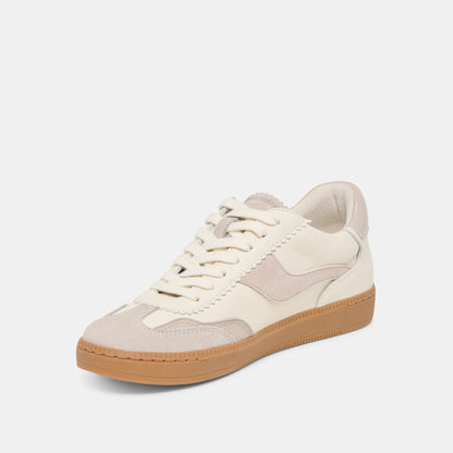 Dolce Vita Notice Grey White Leather Sneakers