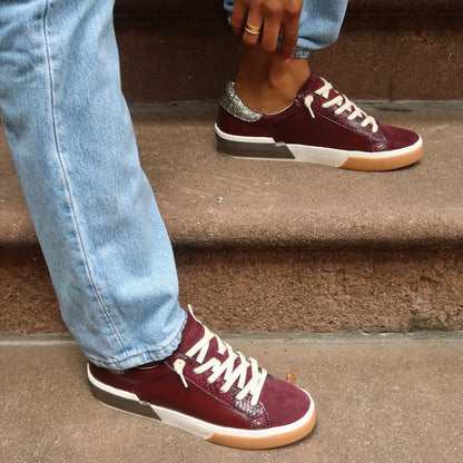 Dolce Vita ZINA SNEAKERS BURGUNDY CRINKLE PATENT