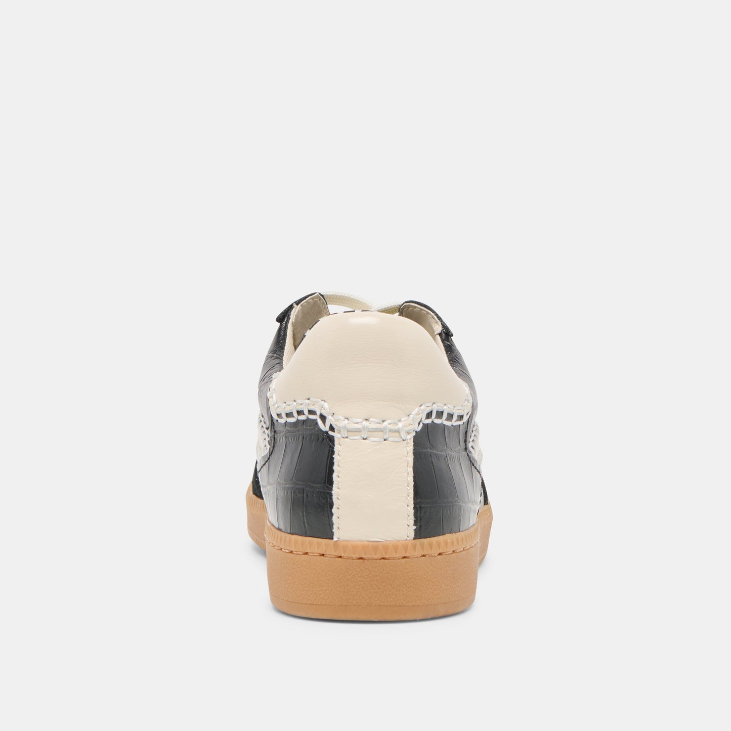 Dolce Vita NOTICE STITCH SNEAKERS NOIR CROCO EMBOSSED LEATHER