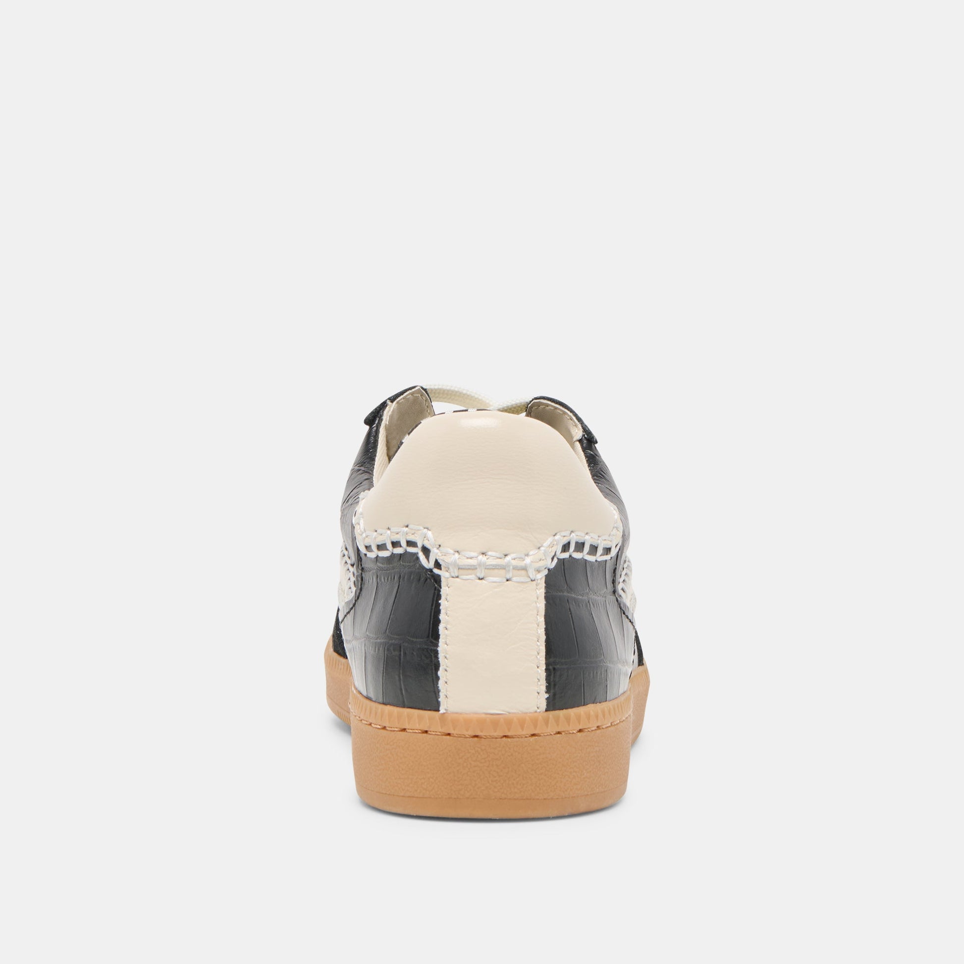 Dolce Vita NOTICE STITCH SNEAKERS NOIR CROCO EMBOSSED LEATHER