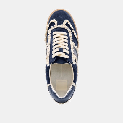 Dolce Vita Notice Lace Navy Suede Sneakers