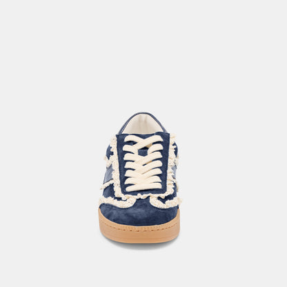 Dolce Vita Notice Lace Navy Suede Sneakers