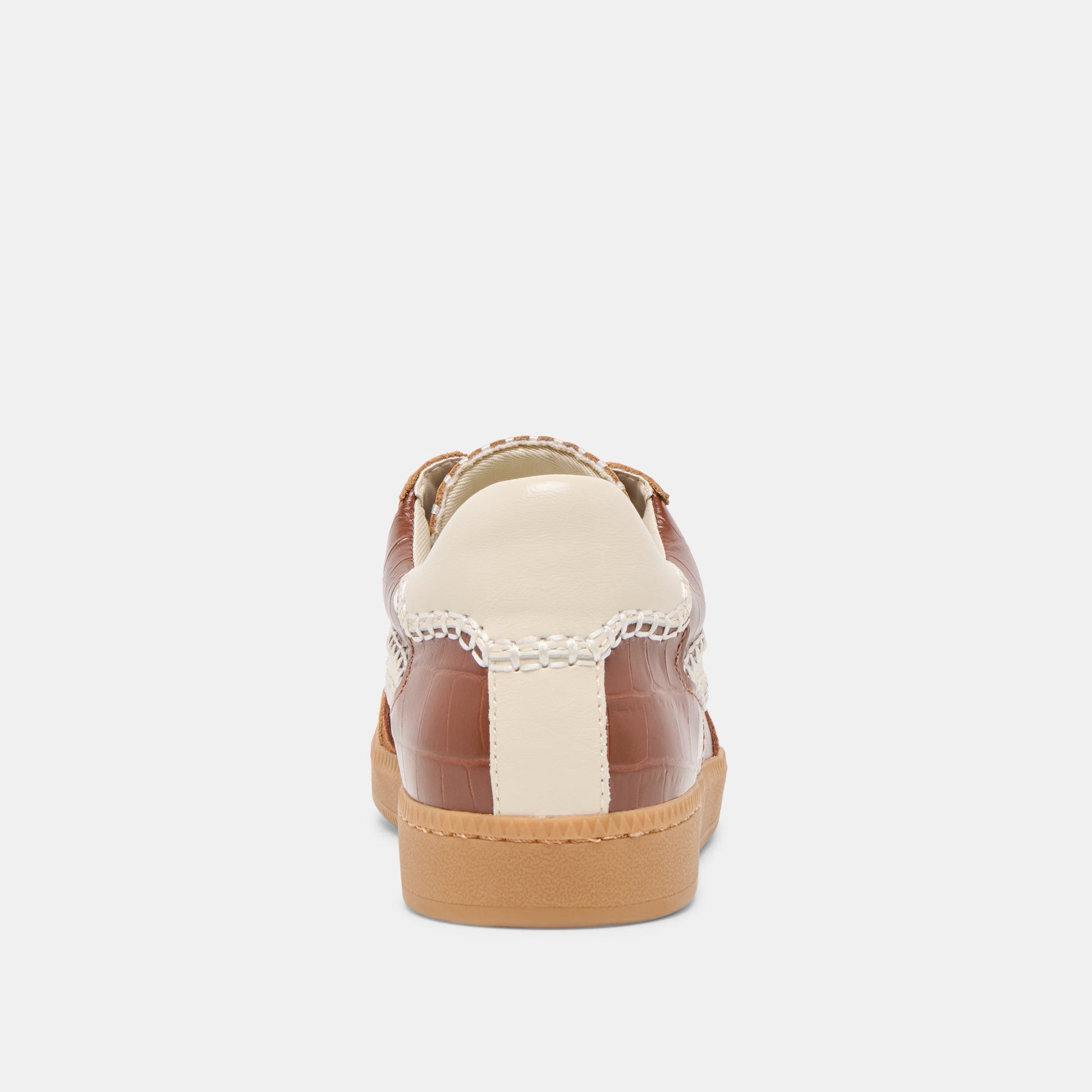 Dolce Vita NOTICE STITCH SNEAKERS COGNAC CROCO EMBOSSED LEATHER