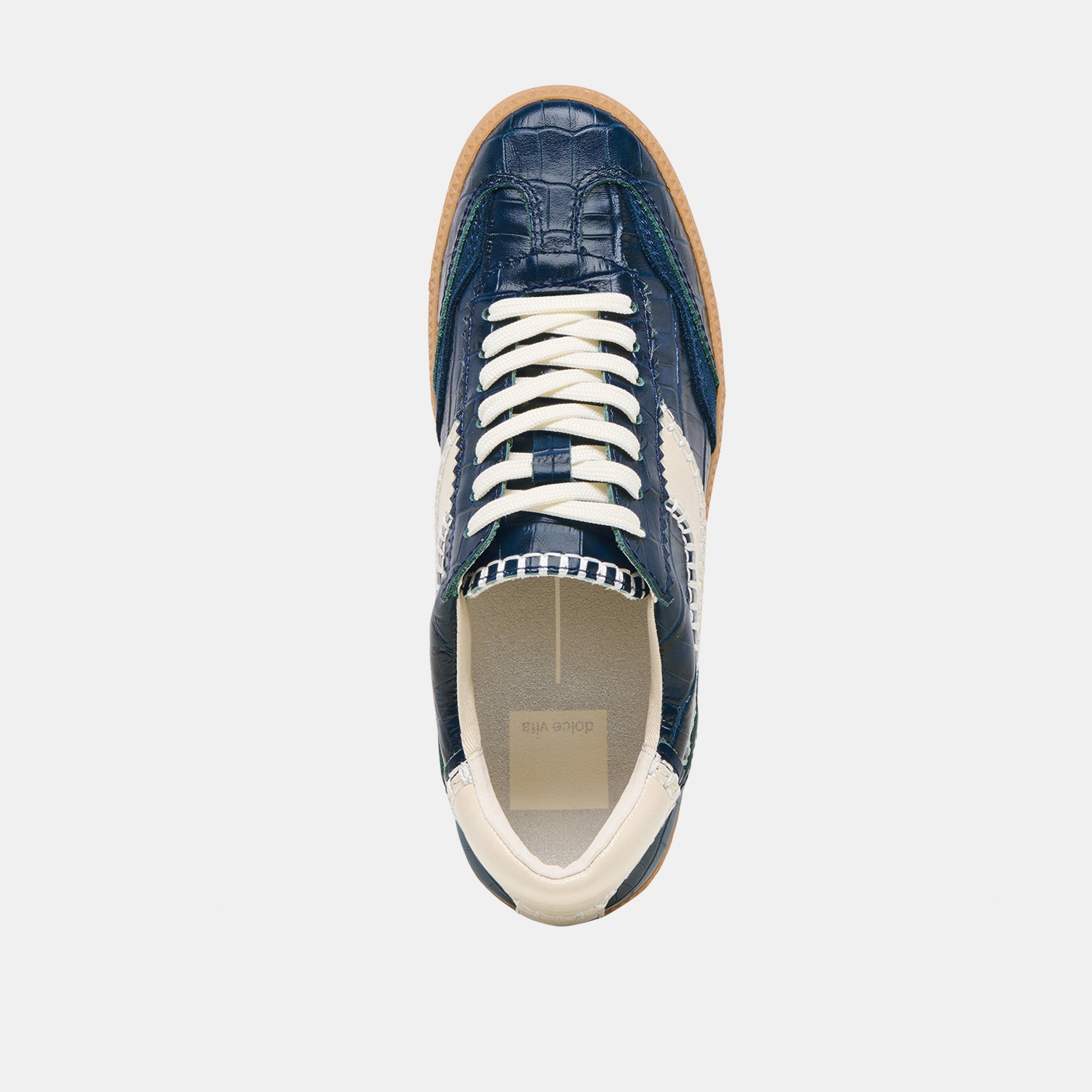 Dolce Vita NOTICE STITCH SNEAKERS INK CROCO EMBOSSED LEATHER