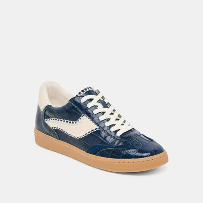 Dolce Vita NOTICE STITCH SNEAKERS INK CROCO EMBOSSED LEATHER