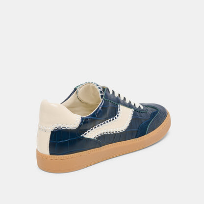 Dolce Vita NOTICE STITCH SNEAKERS INK CROCO EMBOSSED LEATHER