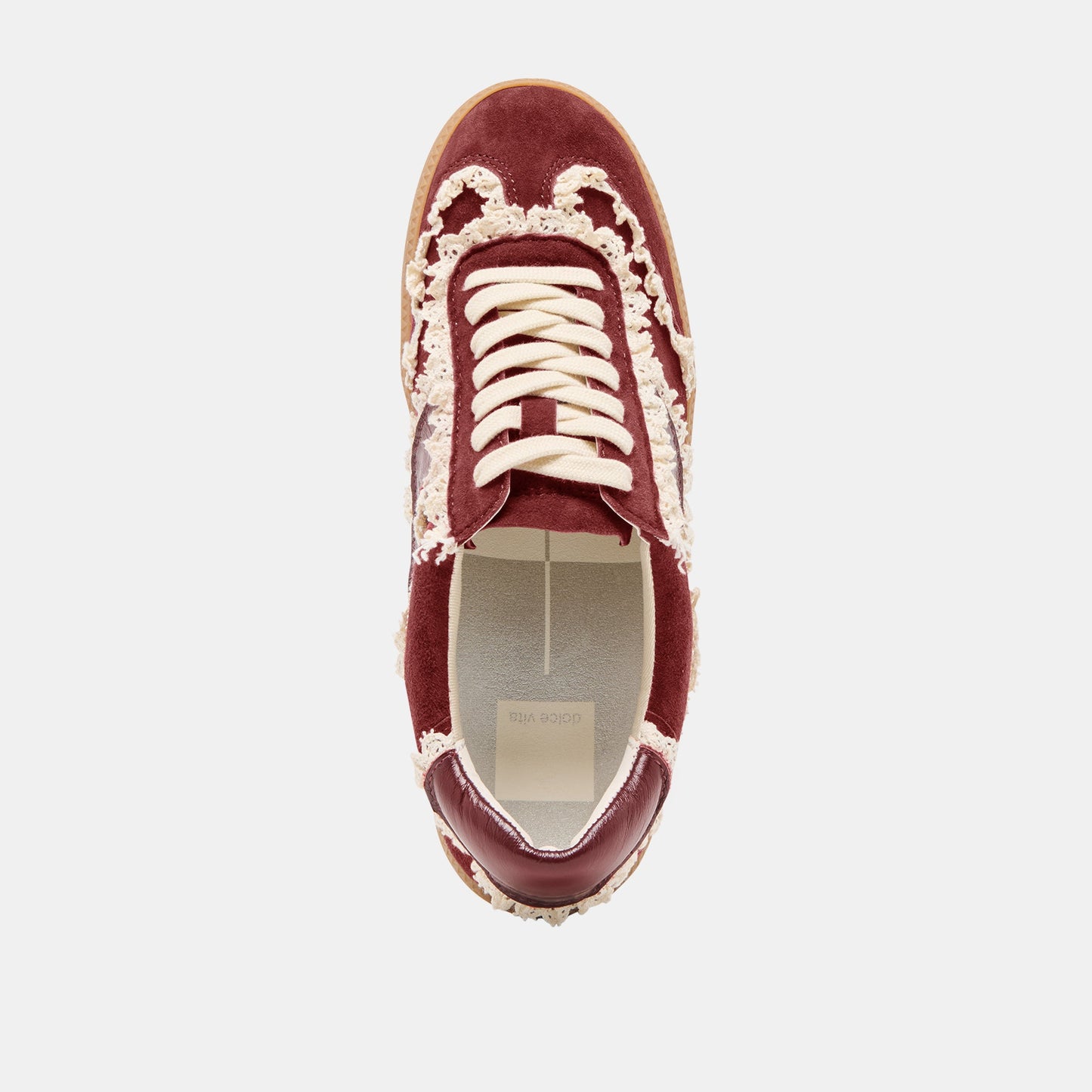 Dolce Vita Notice Lace Oxblood Suede Sneakers