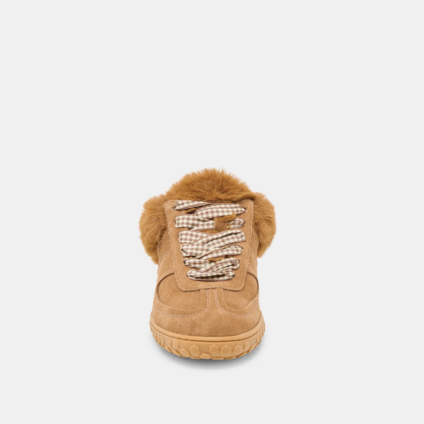 Dolce Vita Izzey Plush Lt Brown Suede Sneakers