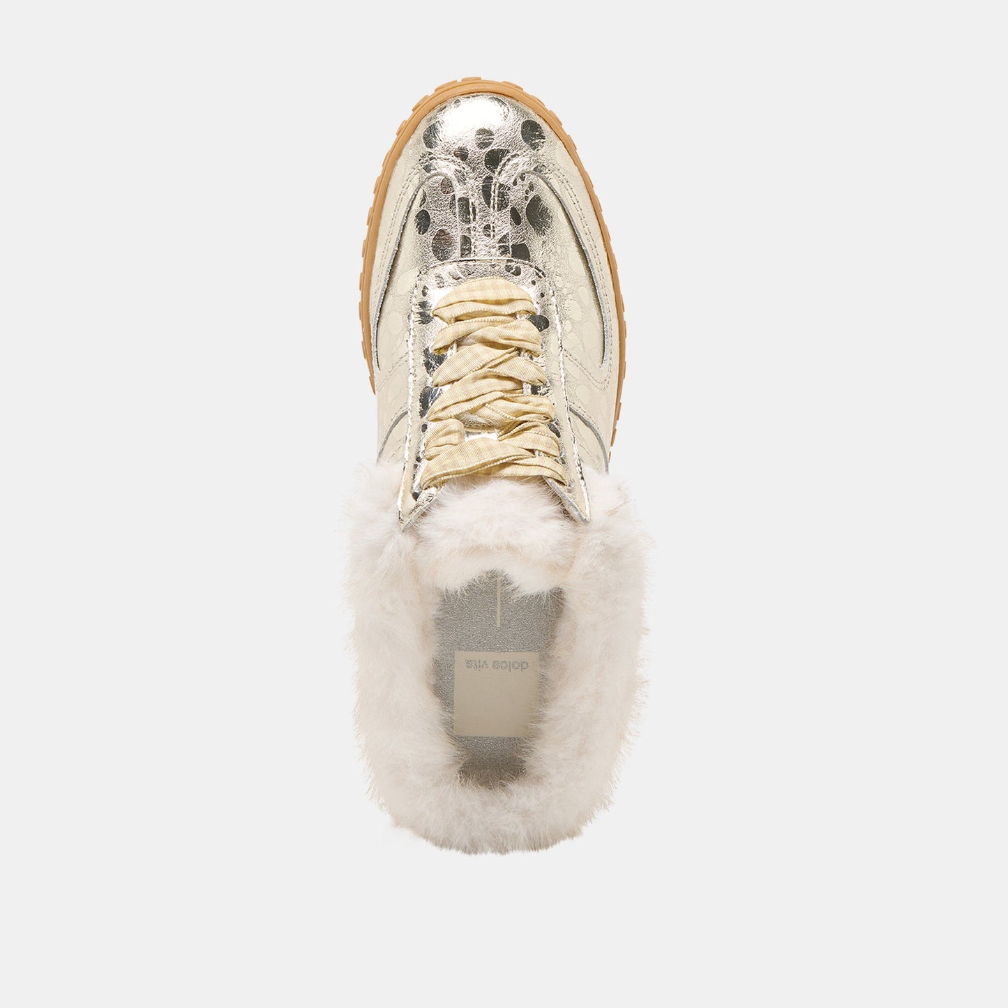 Dolce Vita Izzey Plush Platinum Leather Sneakers
