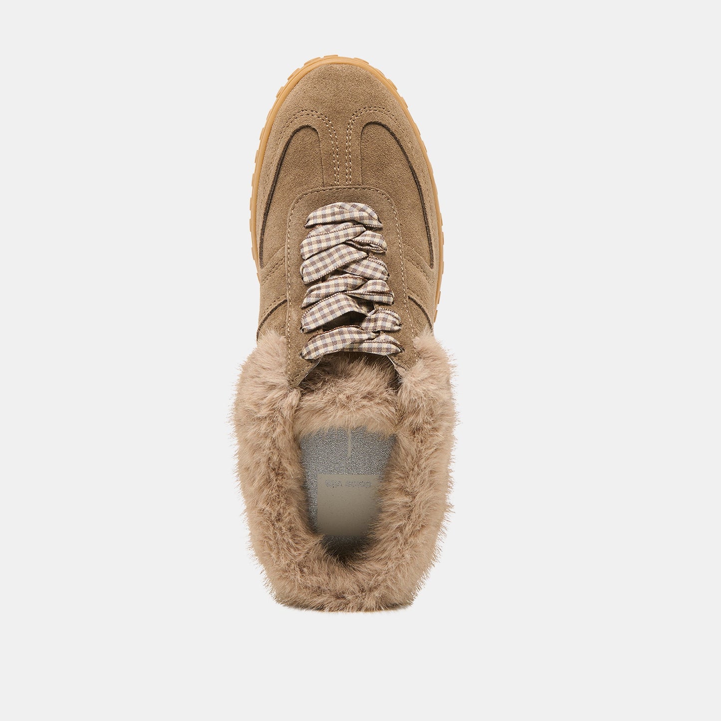 Dolce Vita Izzey Plush Olive Suede Sneakers
