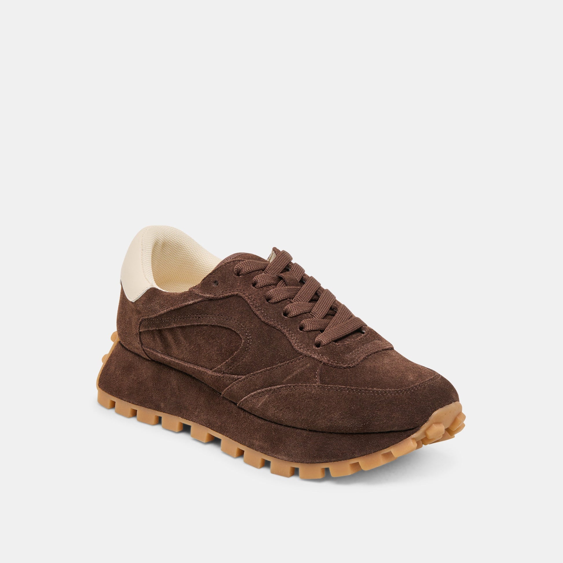 Dolce Vita Tricia Dk Brown Suede Sneakers