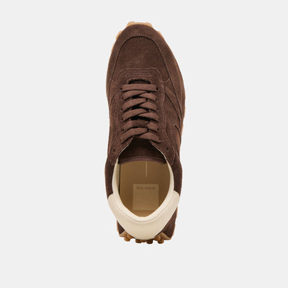 Dolce Vita Tricia Dk Brown Suede Sneakers